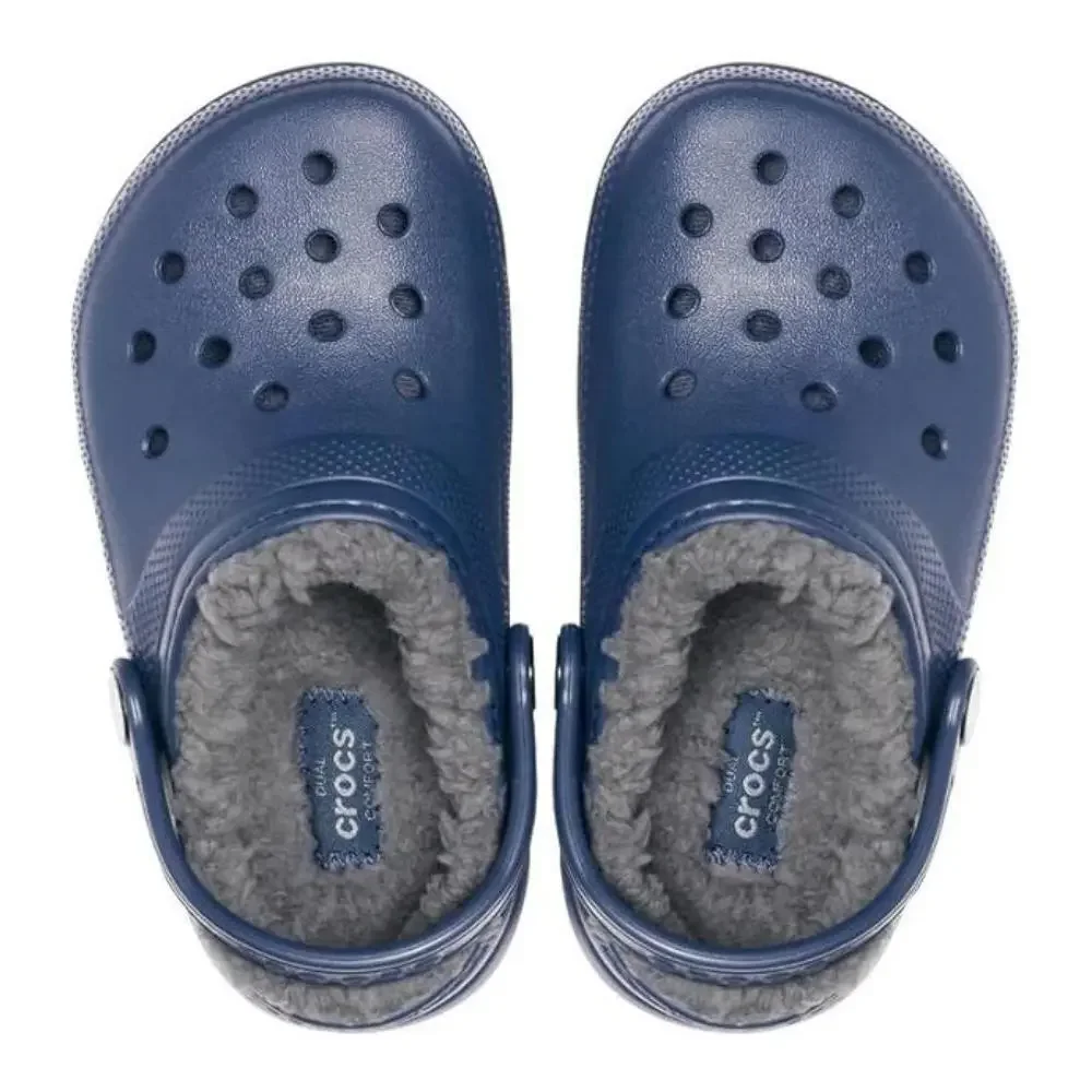 Crocs Classic Lined 207009-459 Clogs Toddler 4 Navy Comfort Casual Shoes ZAP2608